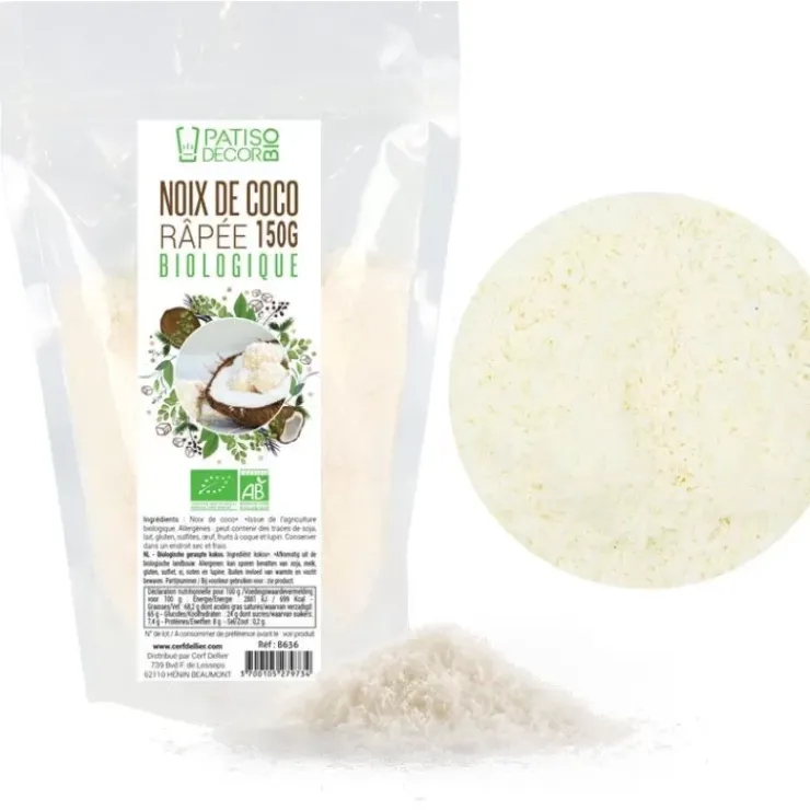 Clearance Cerf Dellier Noix De Coco Rapee Bio 150 G