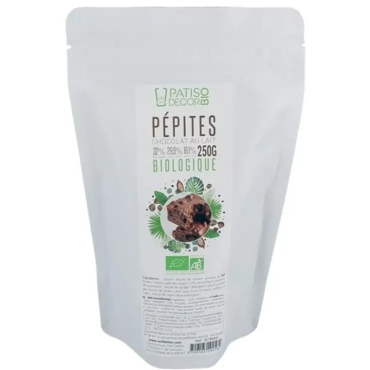 Outlet Cerf Dellier Pepites De Chocolat Au Lait Bio 32 % 250 G Patisdecor - Ddm 08/23