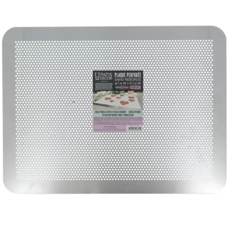 Hot Cerf Dellier Plaque Patisserie Plate Perforee Alu 40 X 30 Cm Patisdecor