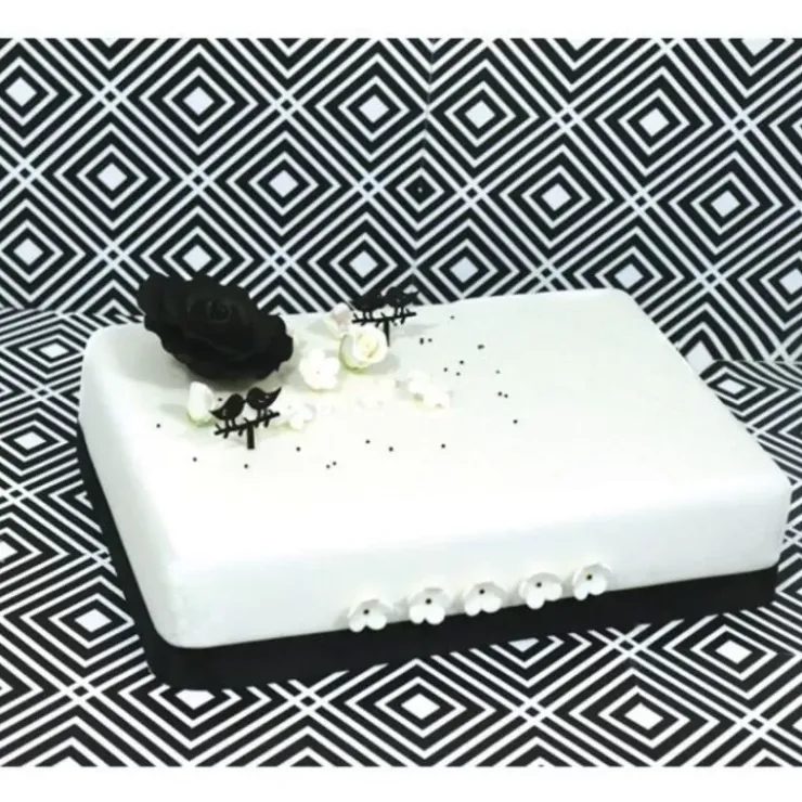 Discount Cerf Dellier Pâte À Sucre Etalee Rectangulaire Blanche Patisdecor