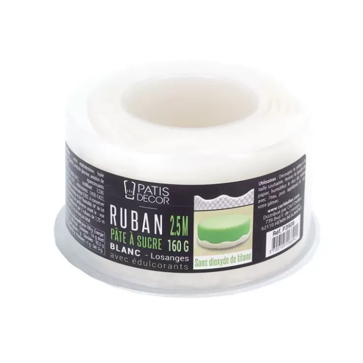 Clearance Cerf Dellier Ruban Pâte À Sucre Losanges H 3 Cm (2,5 M)