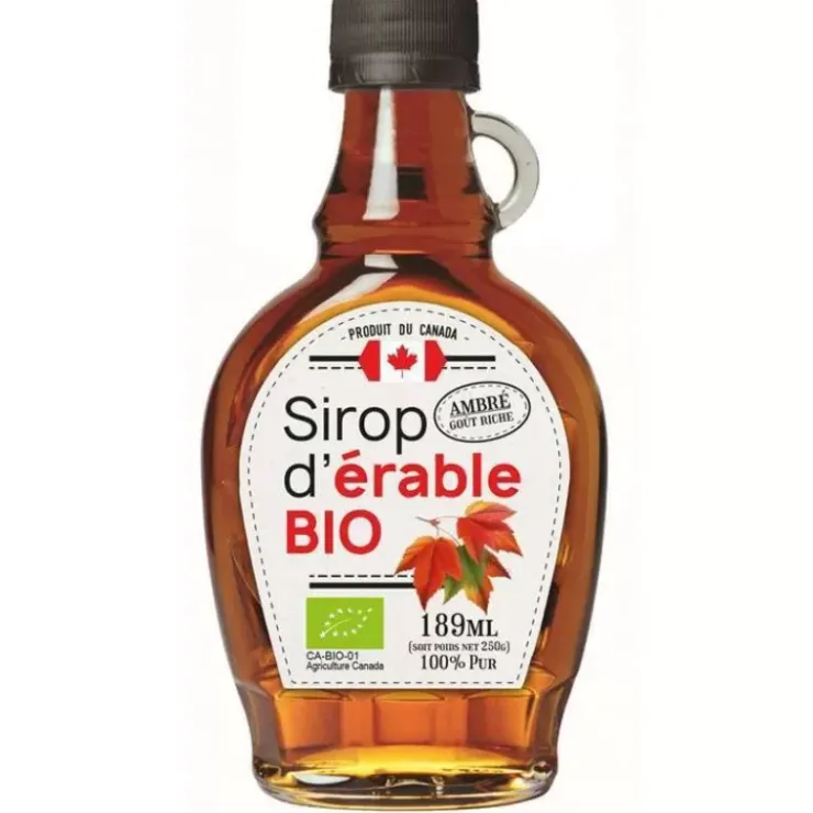 Clearance Cerf Dellier Sirop D'Erable Bio Ambre 189 Ml