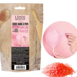Sale Cerf Dellier Sucre Barbe À Papa Fraise Patisdecor 400 G