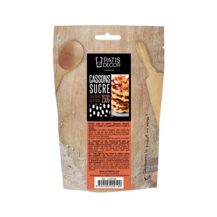 Sale Cerf Dellier Sucre Grain - Gros Cassons Patisdecor 250 G