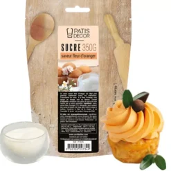 New Cerf Dellier Sucre Saveur Fleur D'Oranger Patisdecor 350 G