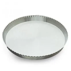 Hot Cerf Dellier Tourtiere Ronde Cannelee Fixe Alu 26 Cm Gobel